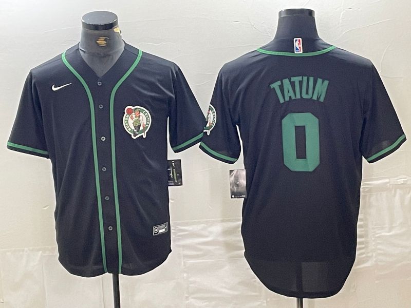 Men Boston Celtics #0 Tatum Black Joint second generation 2024 Nike NBA Jersey style 1